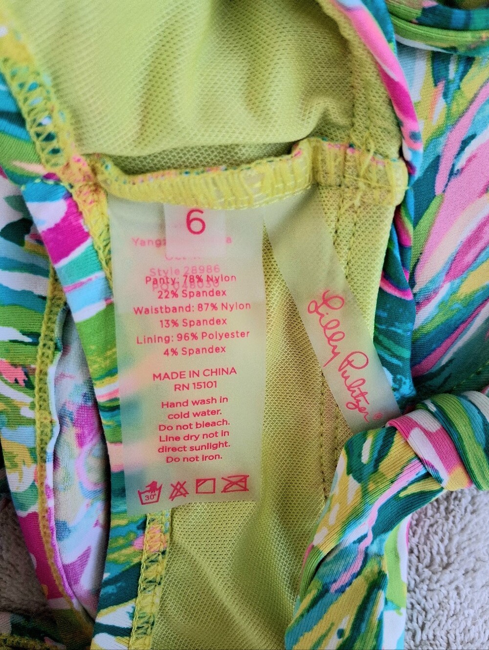 Lilly Pulitzer Bikini Swimsuit Set Multi Shady Lady Top 4 Bottoms 6 - Picture 10 of 11
